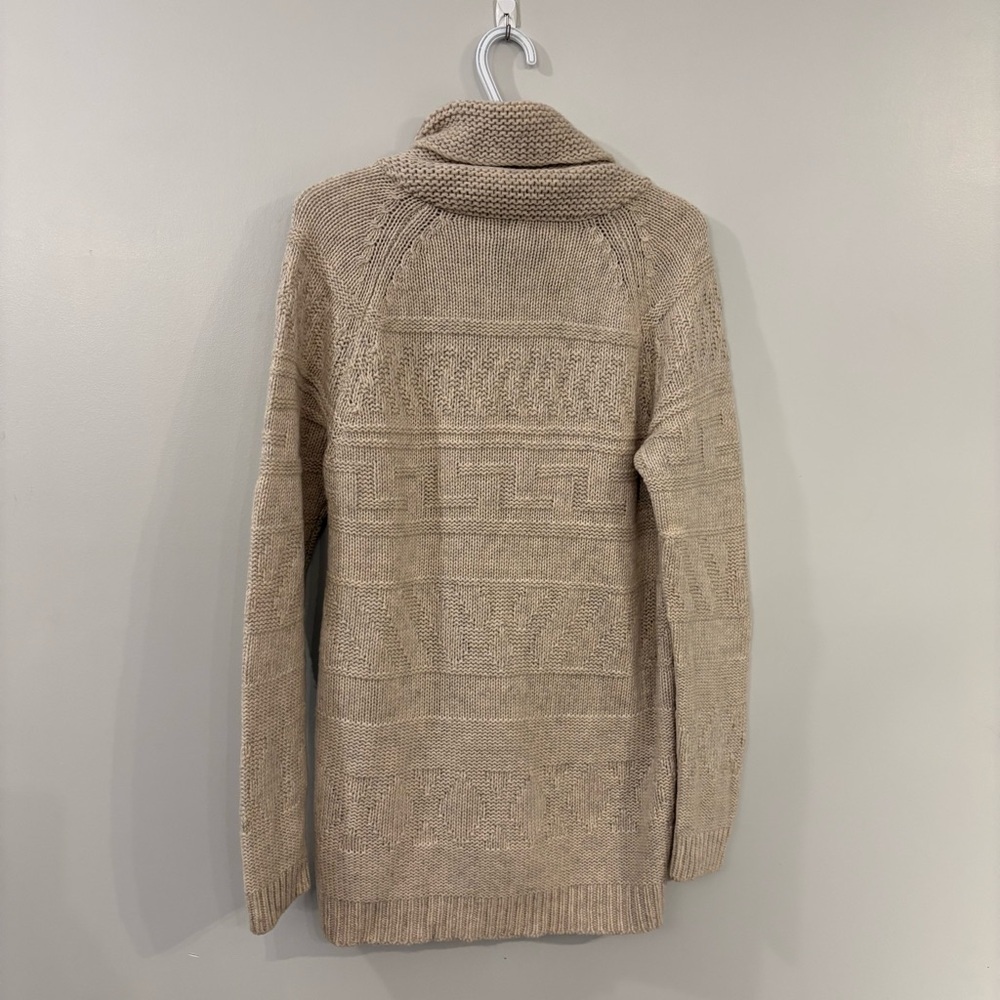 Aritzia TNA 100% Lambswool knit sweater Full Zip Shawl Collar - Picture 4 of 9